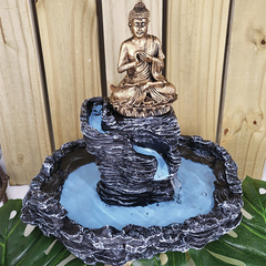 Fonte De Água Buda Ouro Cascata De Pedra 01090 - comprar online