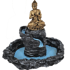 Fonte De Água Buda Ouro Cascata De Pedra 01090 - comprar online