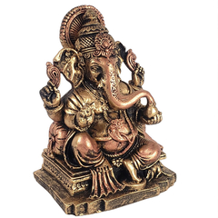 Estátua Ganesha Com Base 14017 - Loja Mana Omॐ