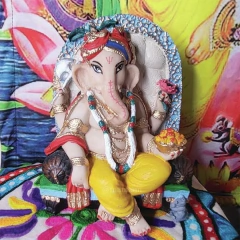 Estátua Lord Ganesha No Trono 14012 - comprar online