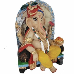 Estátua Lord Ganesha No Trono 14012 - loja online