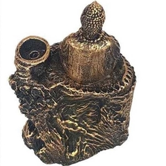Porta Incenso Cascata Buda Hindu Orando Cachoeira Zen - Loja Mana Omॐ