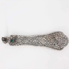 Incensário Metal Canoa Prata Ganesha Sabedoria - Loja Mana Omॐ
