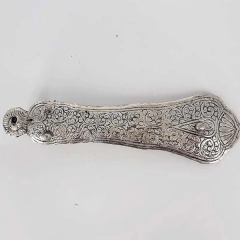 Incensário Metal Canoa Prata Ganesha Sabedoria