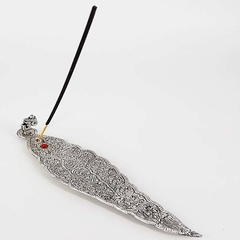 Incensário Metal Canoa Ohm Com Pedra - comprar online