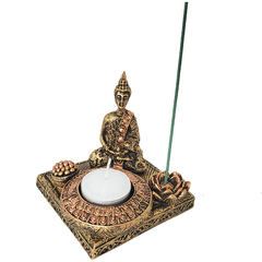 Imagem do Incensário E Castiçal Base Buda Zen 13586