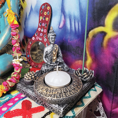 Incensário E Castiçal Base Buda Zen 13586 - comprar online