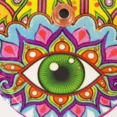 Incensário Cerâmica Mão De Fátima Hamsa Olho Mandala - Loja Mana Omॐ