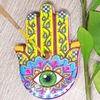 Incensário Cerâmica Mão De Fátima Hamsa Olho Mandala