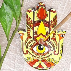 Incensário Cerâmica Mão De Fátima Hamsa