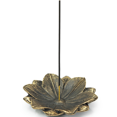 Incensário Pratinho Flor De Lótus Gold 13097 - comprar online