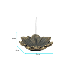 Incensário Pratinho Flor De Lótus Gold 13097 - comprar online