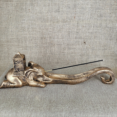 Incensário Elefante Dourado 13012