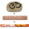 Incensário Pedra Ohm Mantra + Incenso Âmbar + Incenso Ananda 13116