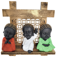 Imagem do Trio Monges Painel Zen