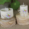 Kit 2 Velas Veganas Aromáticas Enriquecido Com Folha Lavanda