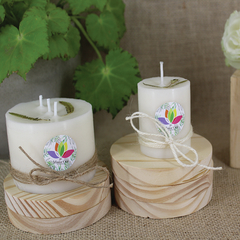 Kit 2 Velas Veganas Aromáticas Enriquecido Com Folha Lavanda na internet