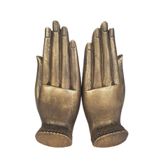 Mão De Buda Tamanho Real Em Resina Ouro Velho 05536 - comprar online