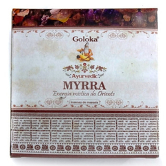 Incenso Cone Cascata Backflow Com Fragrância Myrra Goloka