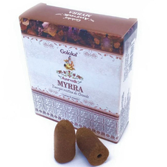 Incenso Cone Cascata Backflow Com Fragrância Myrra Goloka - loja online