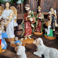 Presépio Natalino Com 14 Peças + Estábulo - Loja Mana Omॐ