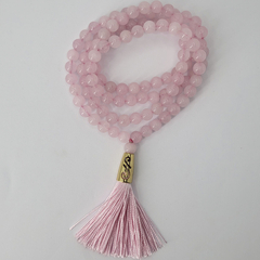 Japamala De Quartzo Rosa 108 Contas - Loja Mana Omॐ