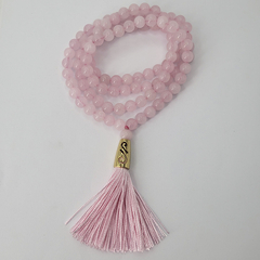 Imagem do Japamala De Quartzo Rosa 108 Contas