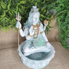 Fonte De Água Shiva Flor De Lótus Led 28cm 01062 - Loja Mana Omॐ