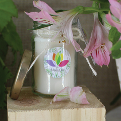 Vela Sustentável Vegana Perfumada Com Pedras - loja online