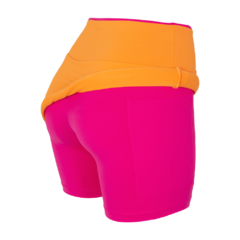 Shorts-saia eco (Pink & Damasco) - Alma Marinha