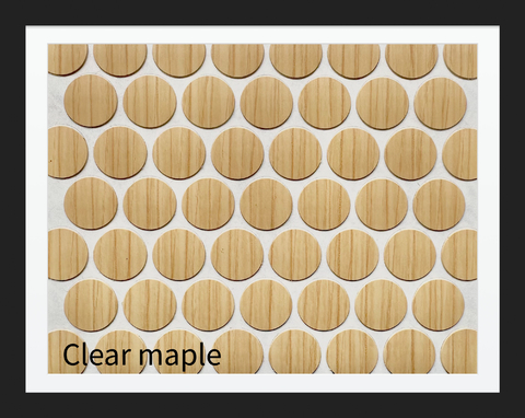 Tapas Adhesivas para ocultar tornillos. Mca. Fastcap Color: Clear Maple