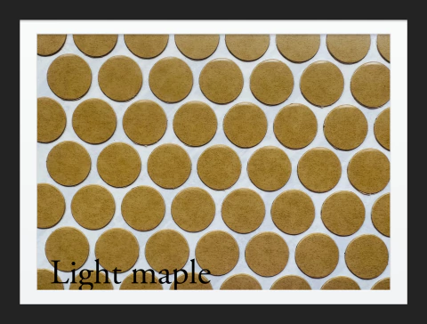 Tapas Adhesivas para ocultar tornillos. Mca. Fastcap Color: Light maple.