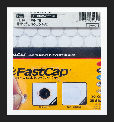 Tapas Adhesivas para ocultar tornillos. Mca. Fastcap Color: White.