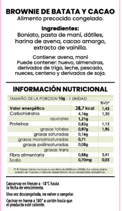 Brownie de batata y cacao en internet