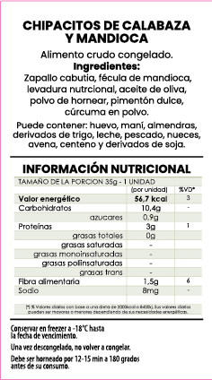 Chipacitos de calabaza y mandioca en internet