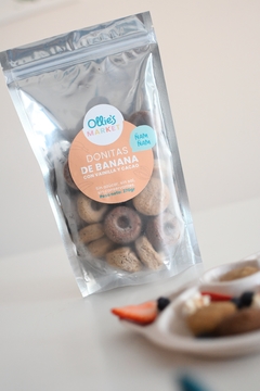 Donitas de banana con cacao y vainilla en internet