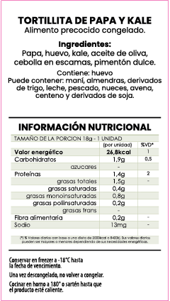 Tortillita de papa y kale en internet