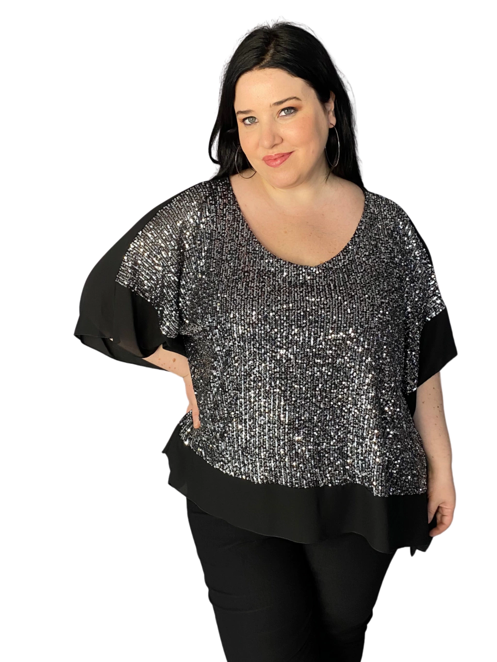 BLUSA CON LENTEJUELAS