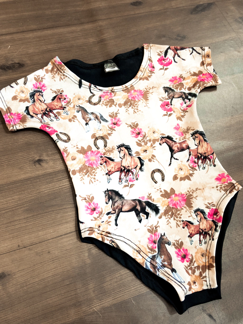 Body infantil - cavalo floral