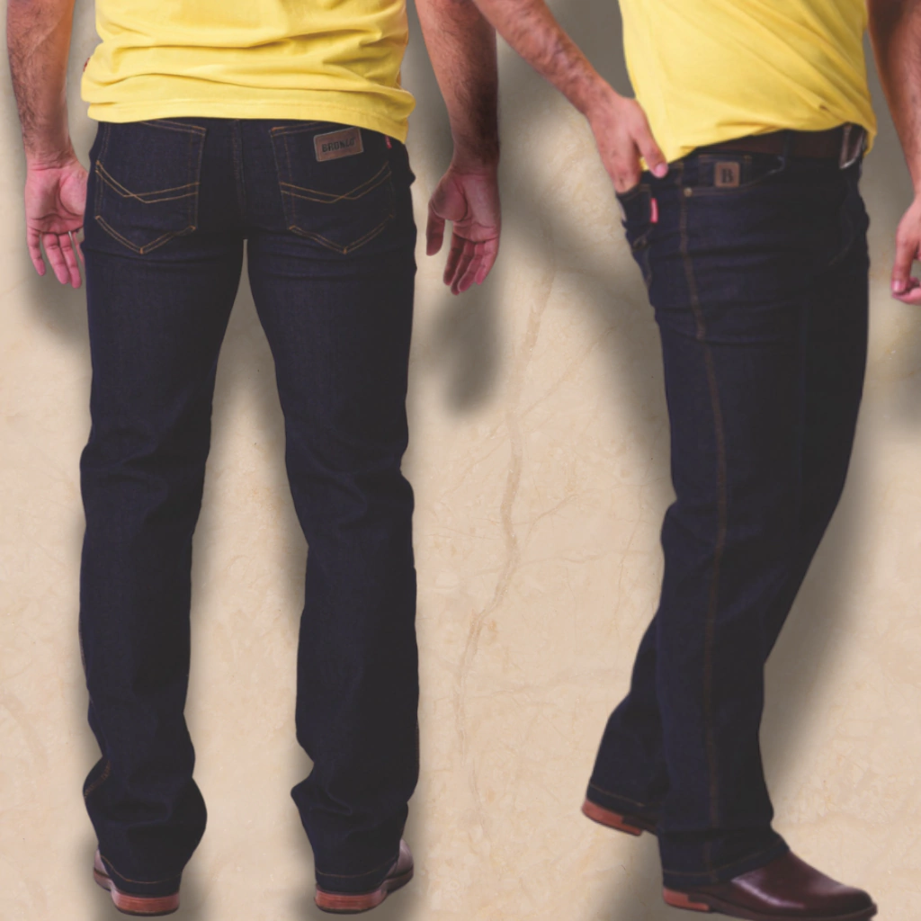 Calça masculina tradicional escura - Bronco