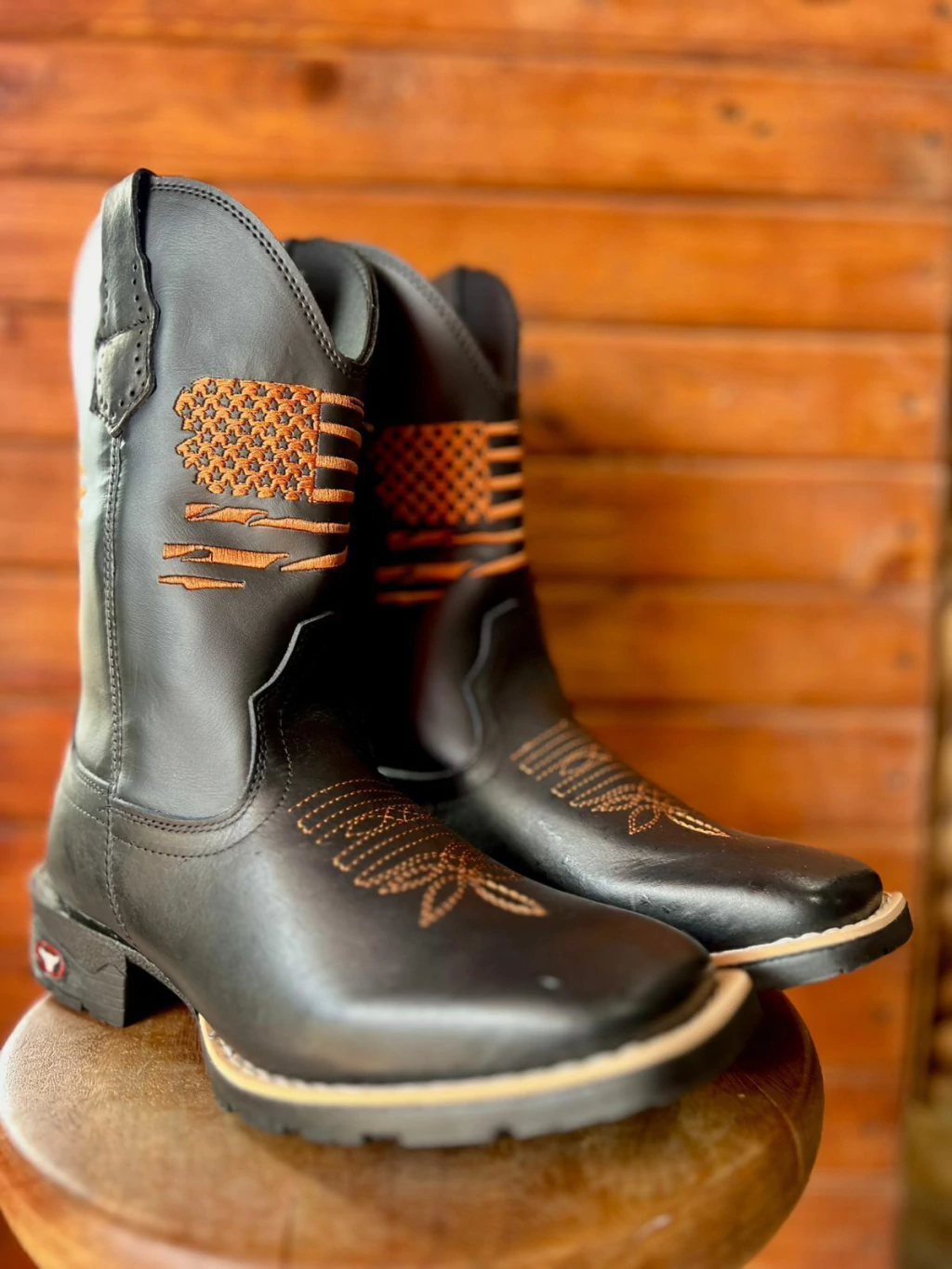Bota texana masculina - USA bandeira