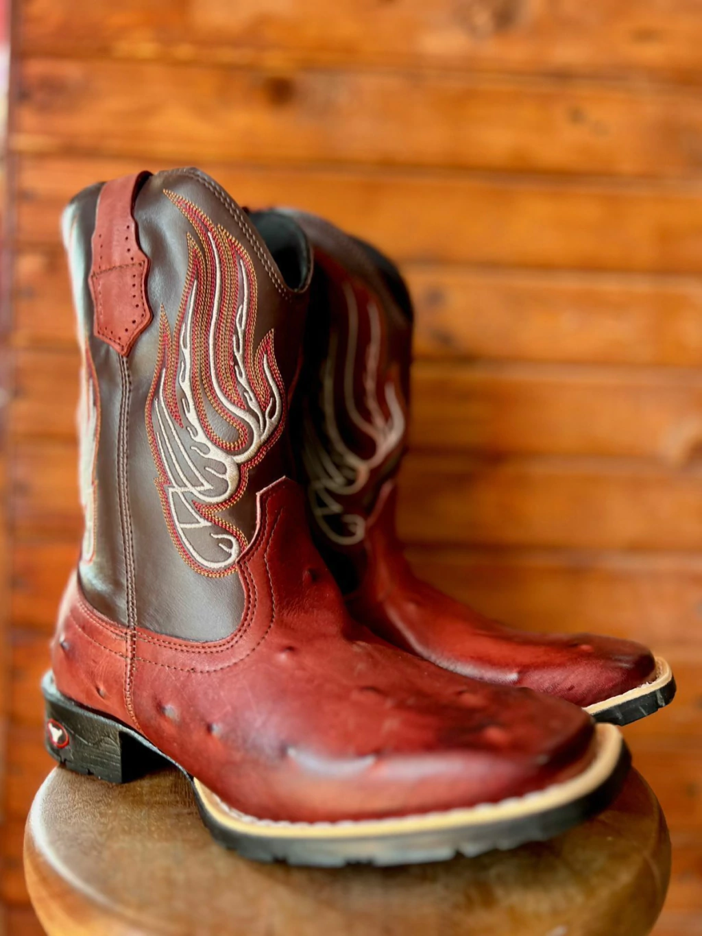 Bota texana masculina - modelo avestruz