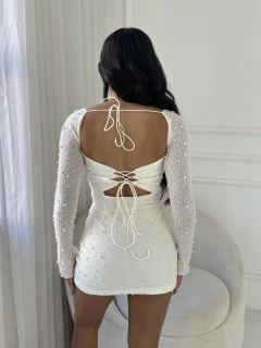 Vestido Denise Pérola Manga Longa Cód. 2455 - comprar online