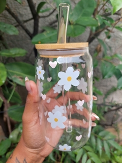 Glass Cup Daisy