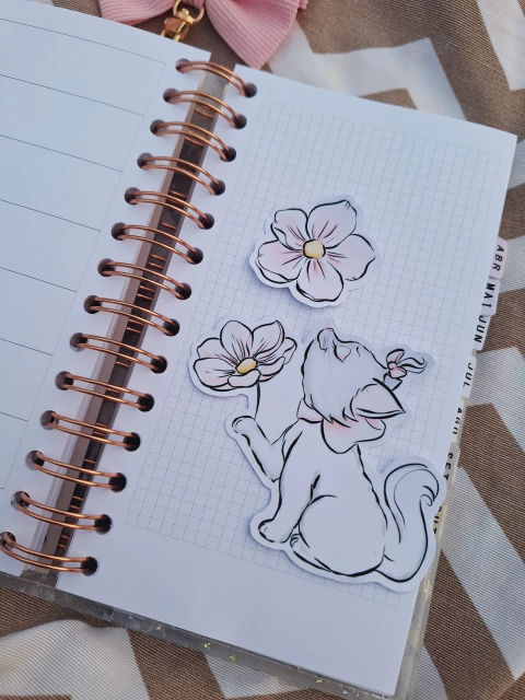 Die Cut Flower Cat