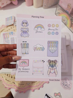 Cartela Adesiva planning time - comprar online