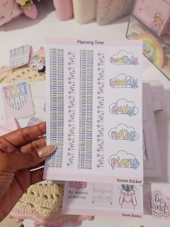 Cartela Adesiva planning time na internet