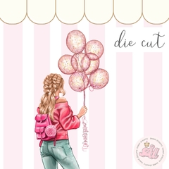 Die cut girl ballon na internet