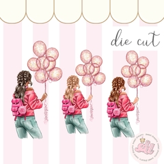 Die cut girl ballon