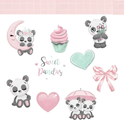 Die cut Sweet panda